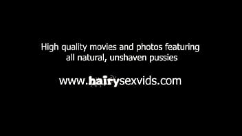 Yummie hairy teen pussy in 3way