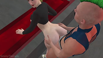 Space beautiful buttfuck for a cute spacewoman 3d animation