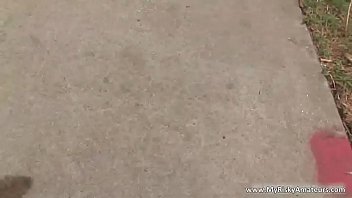 Cute brunette babe having fun