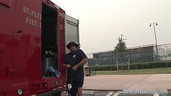 Cute brunette babe having fun