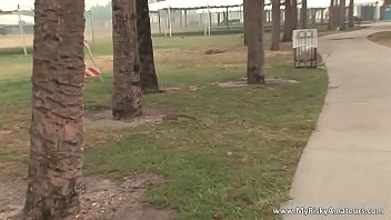 Cute brunette babe having fun