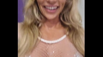 Dance floor stranger gets condom removed and creampies festival slut