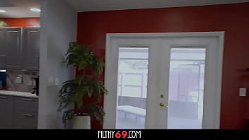 Skinny babe gets her ass drilled by a huge black cock