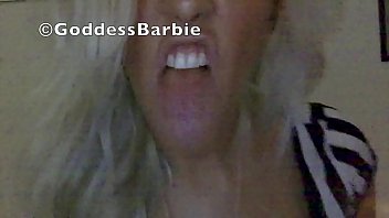 Bimbo goddess teases nerd on skype