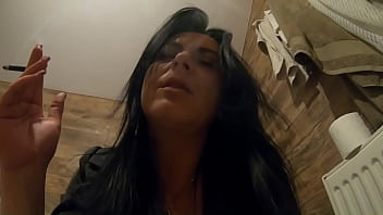 Milfycalla peeing and masturbation by a hot girl in stockings 4