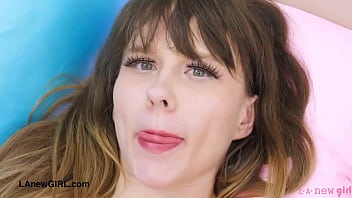 Alluring blonde model naked close up