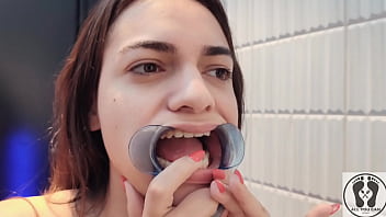 4k dental hygienist routine mouth fetish closeups naked