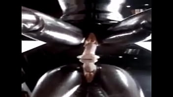 Latex dildo riding