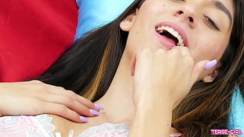 Stunning brunette model shows her amazing body