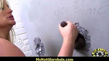 Hottie sucks and fucks black cock for cusmhot at gloryhole 20