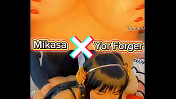 Yor forger x mikasa cosplay which one is the naughtiest one in your opinion