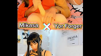 Yor forger x mikasa cosplay which one is the naughtiest one in your opinion