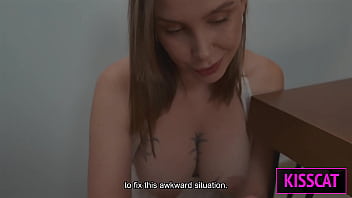 Why step mom helps virgin step son to lose it with blowjob she craves pounding fuck in missionary