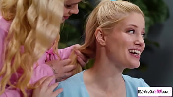Stepdaughter khloe kingsley is secretly fucking her blonde lesbian stepmom charlotte stokely she keeps her voice down while getting her pussy licked
