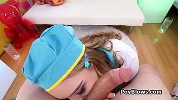 Sexy ivy gets on her knees to properly suck that dick