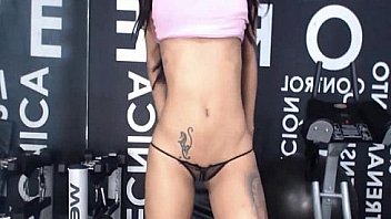 Hot slut working out & playing