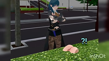 Hatsune miku streaking in public