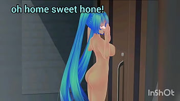 Hatsune miku streaking in public