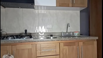 While cleaning the kitchen i got horny and ended up masturbating