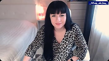 Little titty brunette m'lady sexy leopard luv pettin' dis sweet kitty hehehe