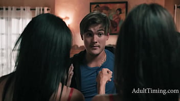 Evil cougars shay & reagan visit a lesbian couple and corrupt their minds into fucking their step son