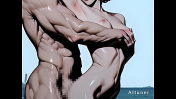 Her braid carries rain and night; his hands frame the art she saves for after dark