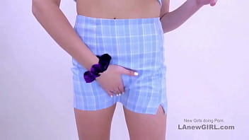 Enchanting brunette seduced by the producer