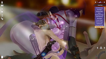 Purple catsuit chick enjoys hard dick