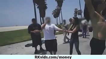 Desperate teen naked in public and fucks to pay rent 14