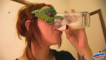 Redhead teen gag deepthroat drool swallow oh yeah