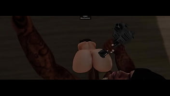 Second life thug fucks big booty bitch