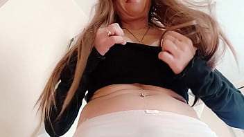 See under my boobs and love this sweet cameltoe