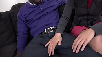 Elissen forces her bf to watch a strange black guy fucking all her holes and then to eat his cum that landed on her pussy