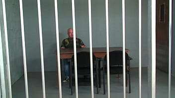Guard surrenders her tight pussy to prisoner for hard fuck