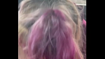 Streetwalker lets a guy nut in her mouth after a long blowjob and sucking on his balls in public