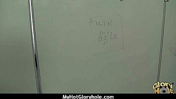 Ebony teen shows off her blowjob skills at gloryhole 15