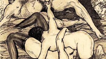 Retro erotic drawings