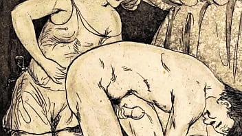 Retro erotic drawings