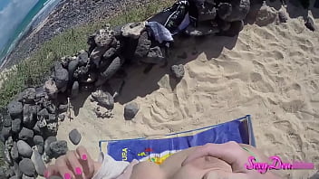 Sensual doggystyle delight on the beach