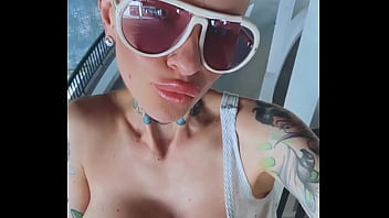 Bald girl wishes you a great day