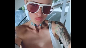 Bald girl wishes you a great day