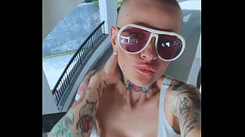 Bald girl wishes you a great day