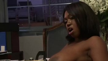 Black babe fucks office guy