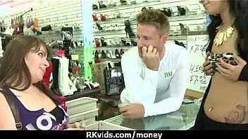 Tight teen fucks a man in front of the camera for cash 2