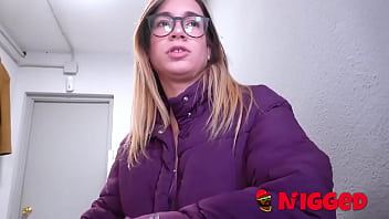 Love is skinny beautiful megan love is going to taste a chocolate cock for the first time