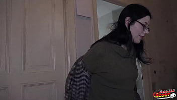 German scout black hair pawg glasses girl melli venom pick up for first casting fuck in berlin