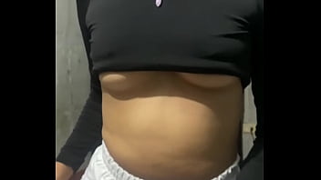 18 year old stepsister with perfect tits playing with my cock