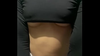 18 year old stepsister with perfect tits playing with my cock