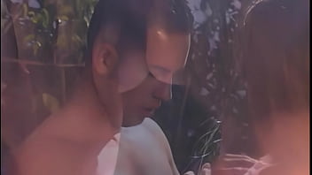 Yasmine gets a cumshot after riding a hard cock outdoors during the day