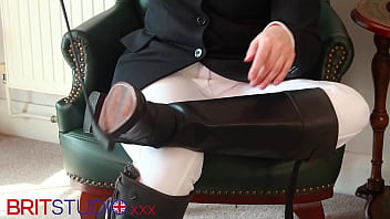 Clean victoria's riding boots and eat your cum